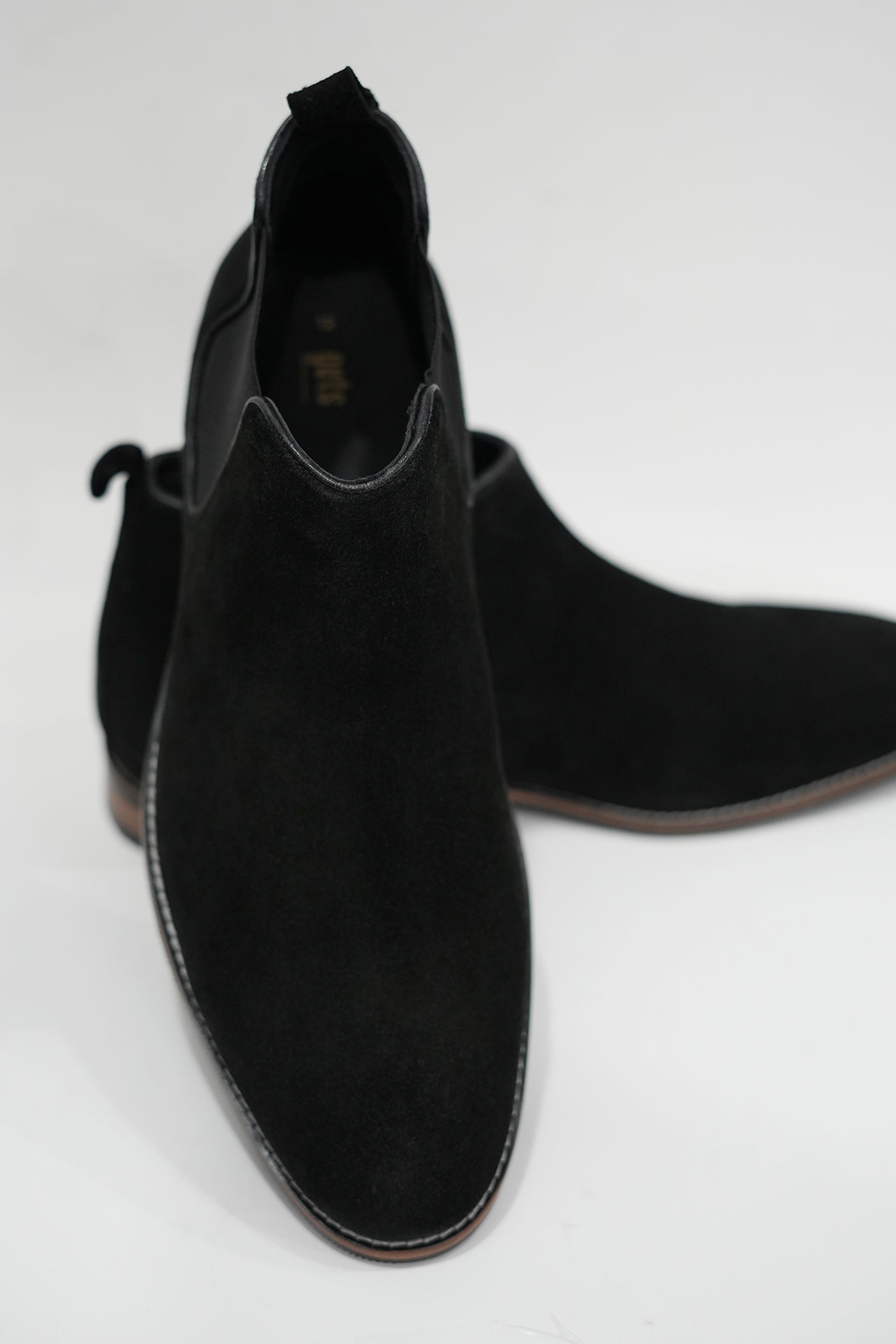 CLASSIC BLACK SUEDE CHELSEA BOOTS