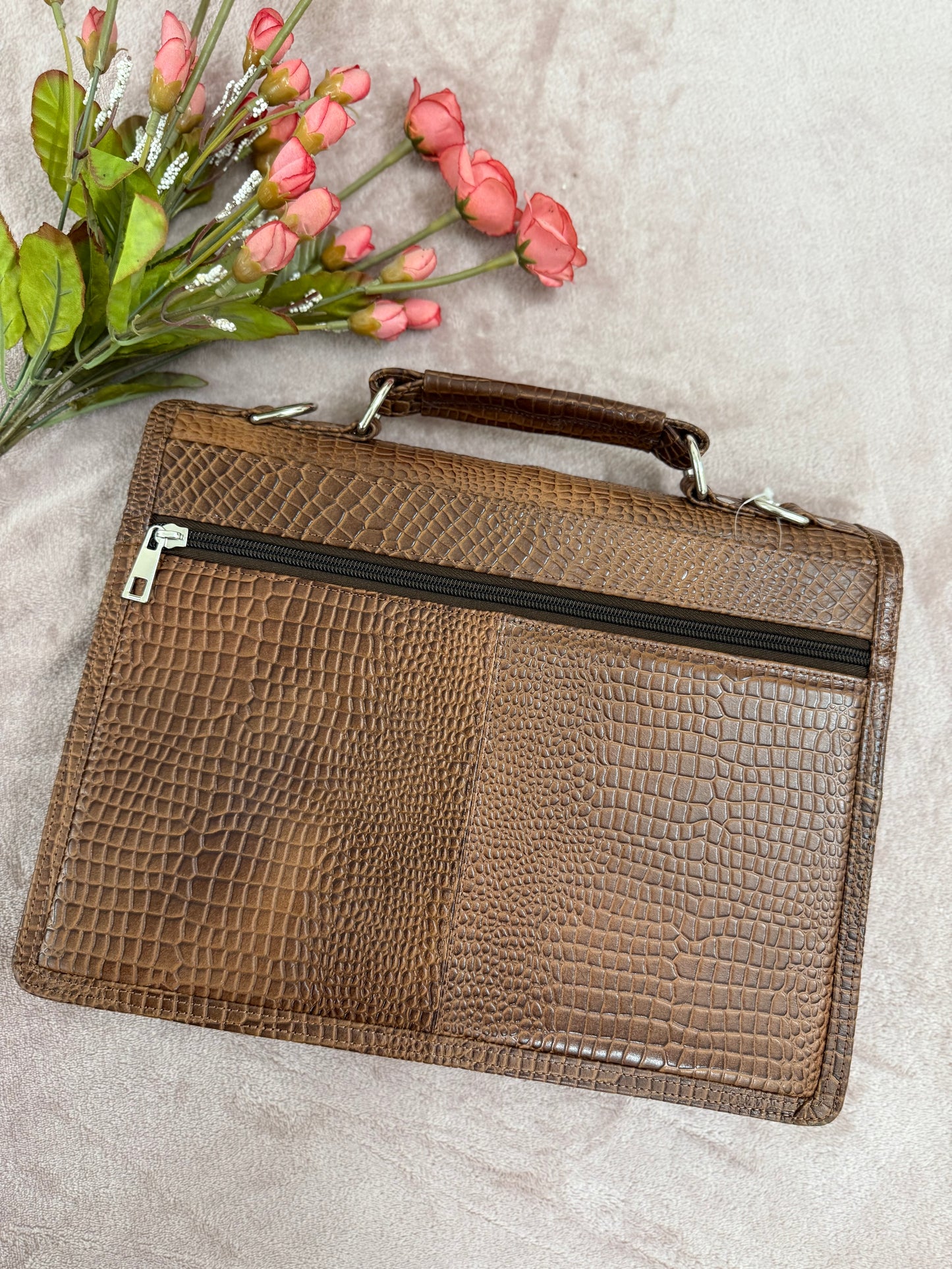 Croc Executive Leather Briefcase