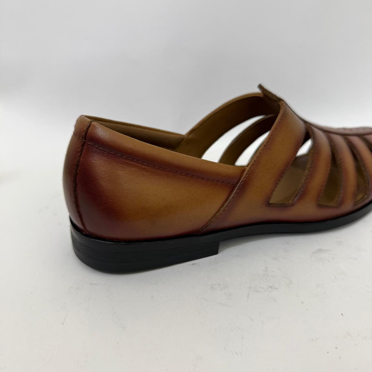 CLASSIC BROWN LEATHER FISHERMAN SANDALS