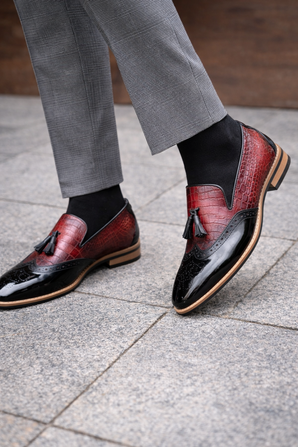 TWO TONE TASSEL LOAFERS