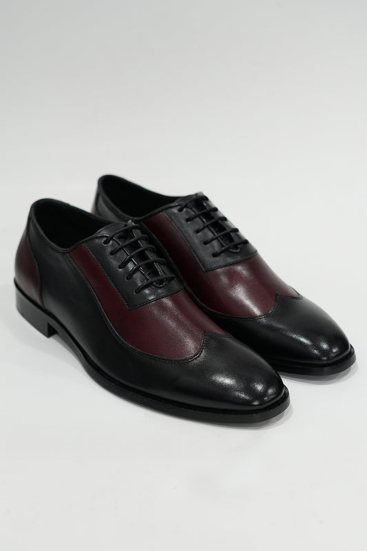 TWO-TONE OXFORD LACE-UP DRESS SHOE