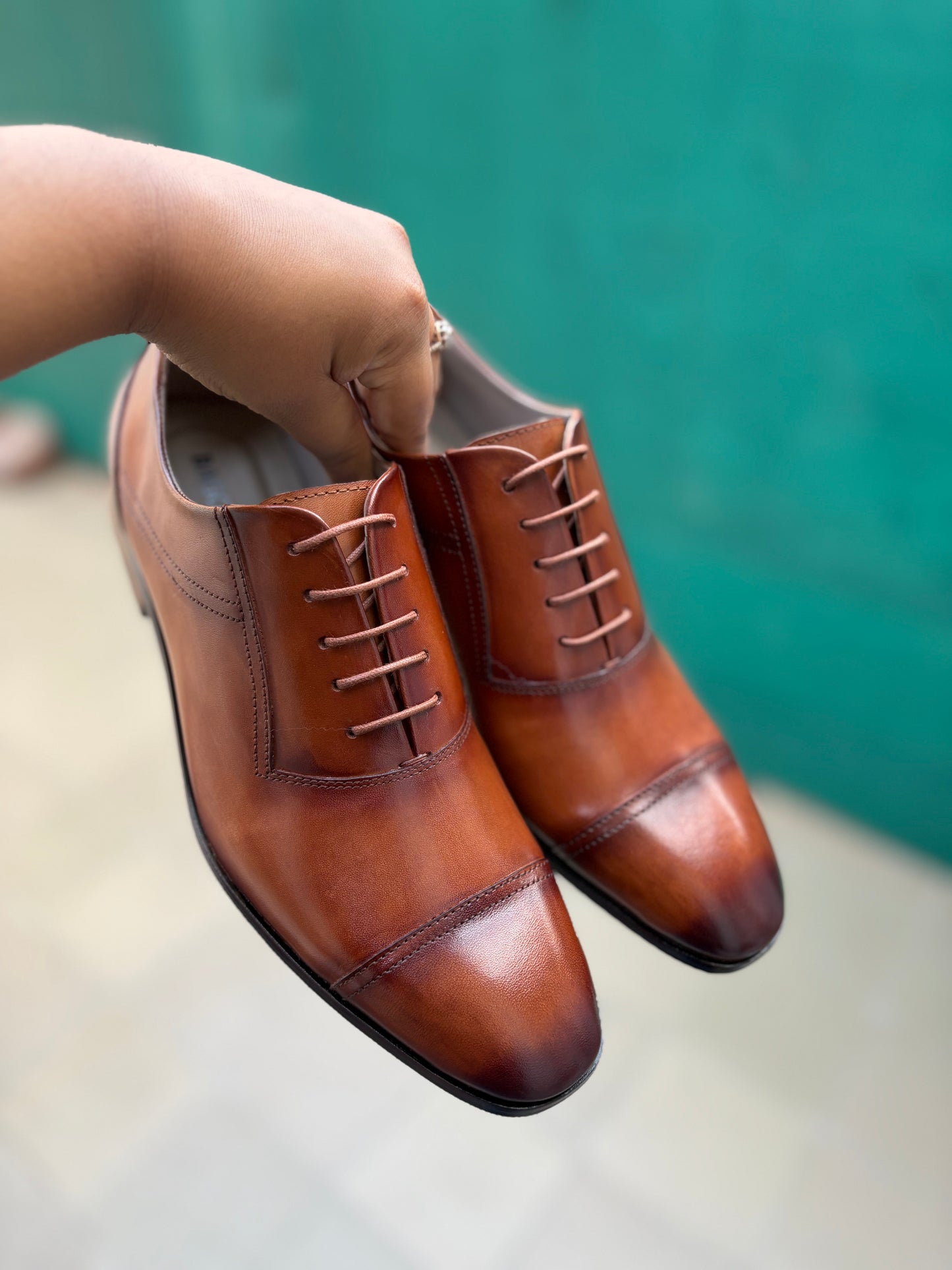 COGNAC PATINA CAPTOE OXFORD