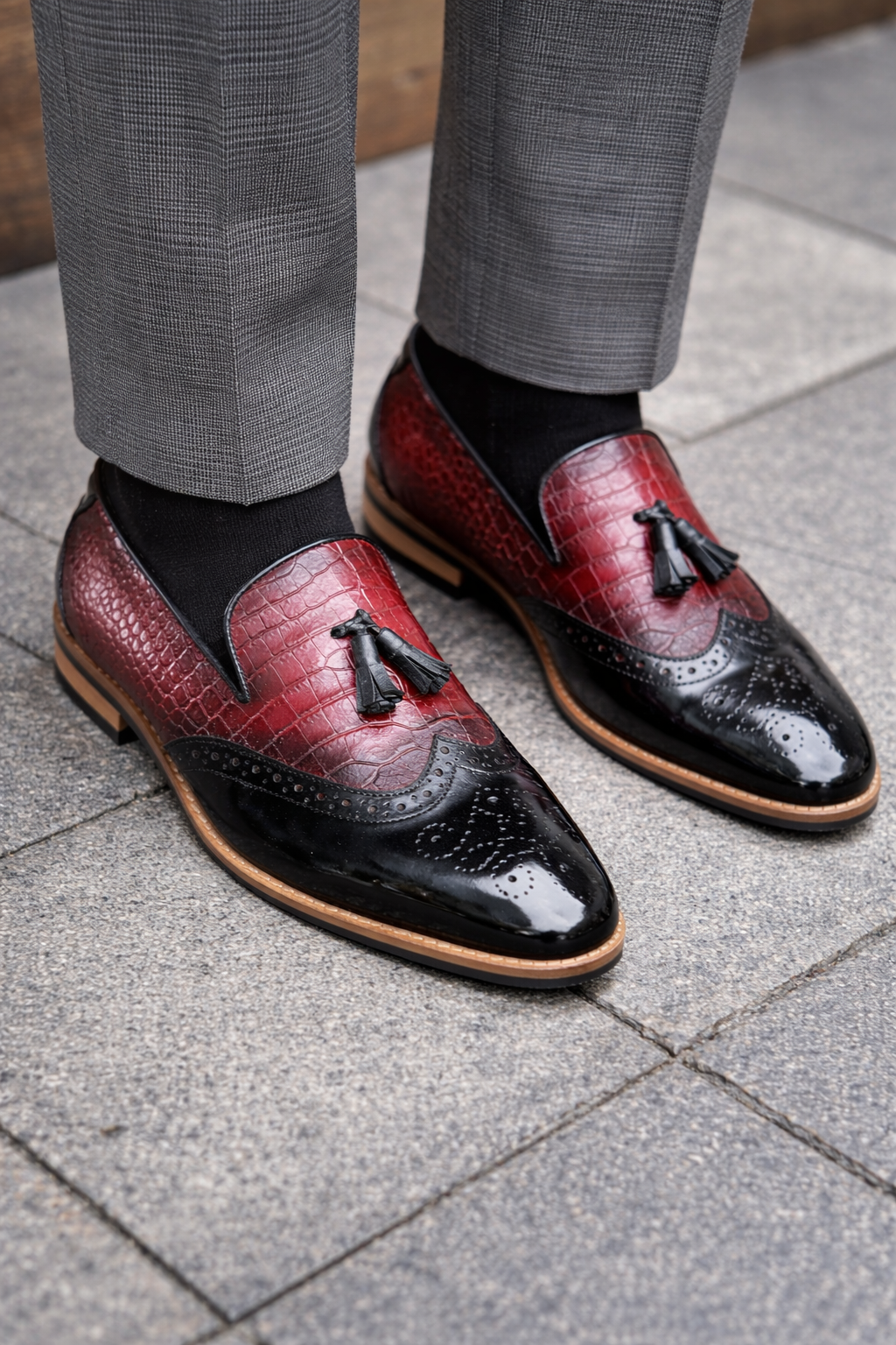TWO TONE TASSEL LOAFERS
