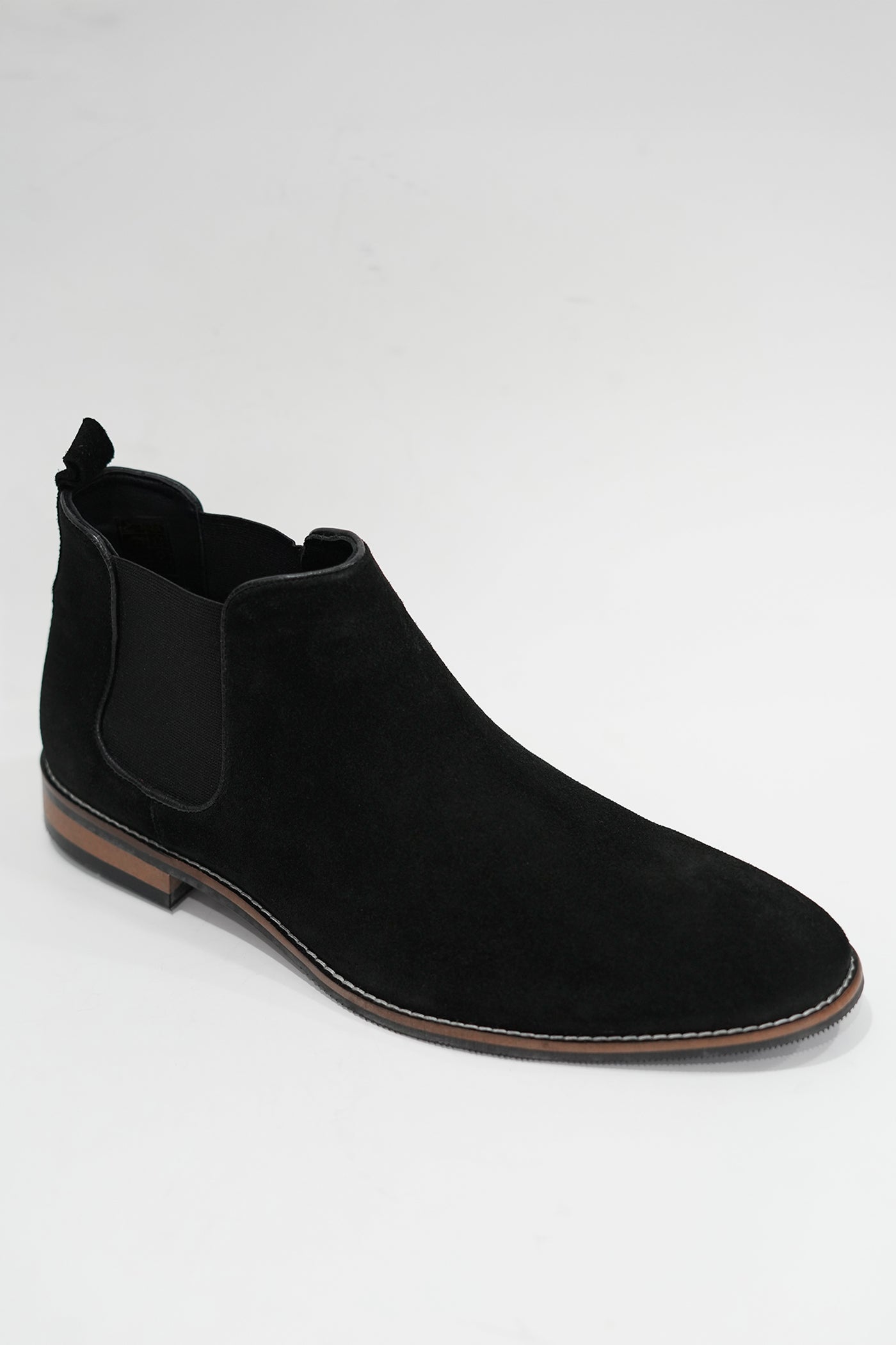 CLASSIC BLACK SUEDE CHELSEA BOOTS