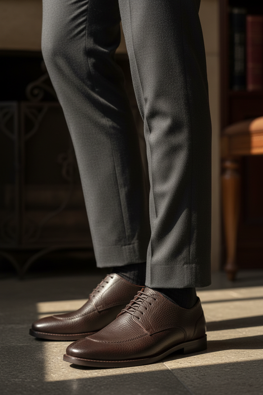 DARK BROWN LACE-UP SHOES