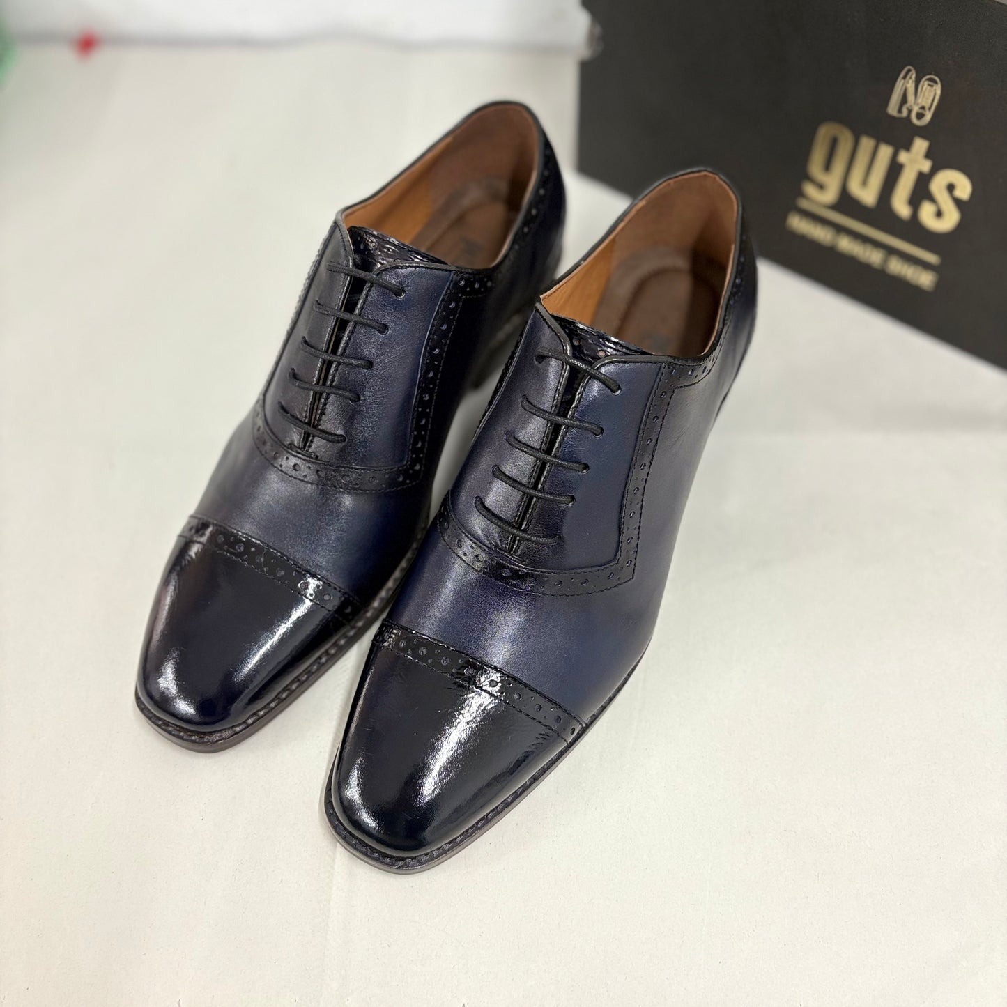 Cap Toe Oxford- Navy Blue