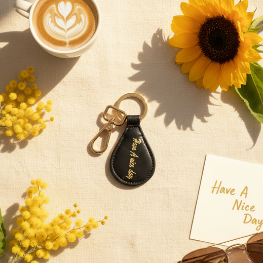 Have a Nice Day Keychain-Black