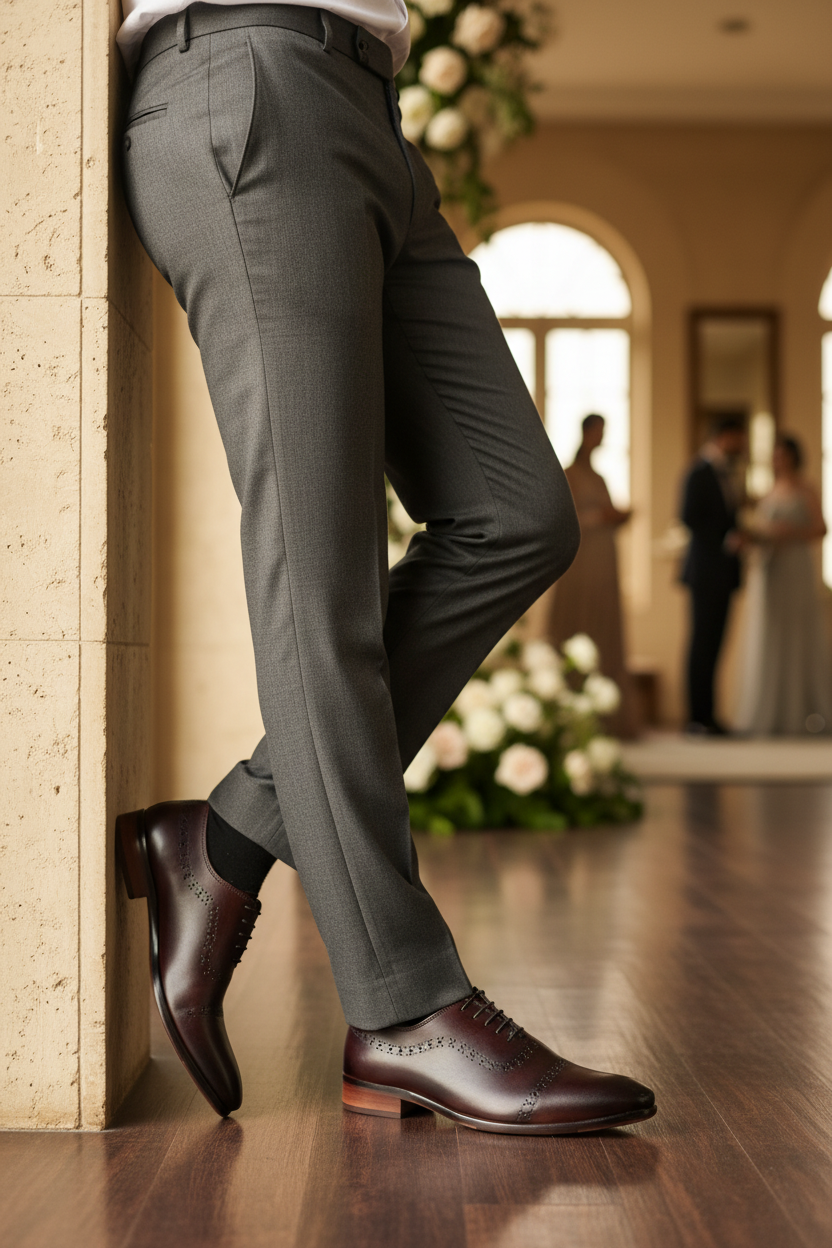 BROWN BROGUE DETAILED OXFORD