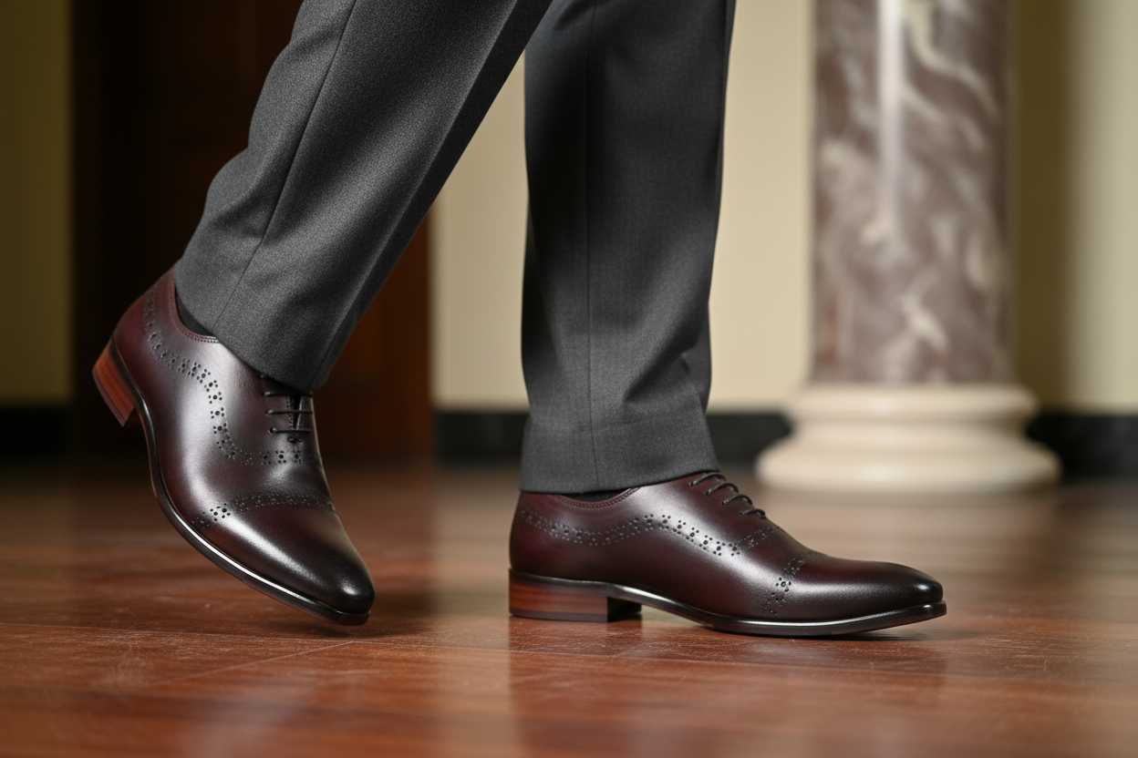 BROWN BROGUE DETAILED OXFORD