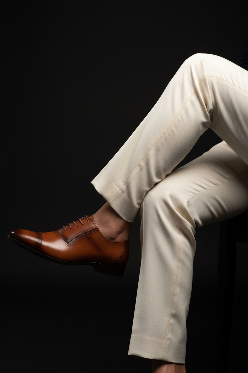 COGNAC PATINA CAPTOE OXFORD