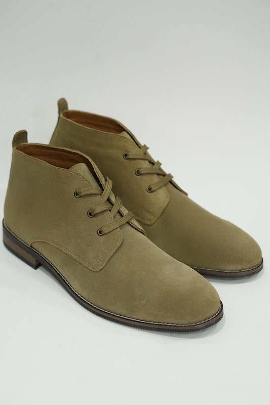 BEIGE SUEDE BOOTS