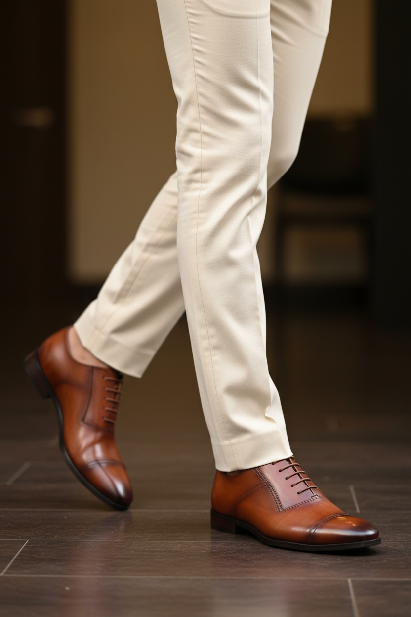 COGNAC PATINA CAPTOE OXFORD