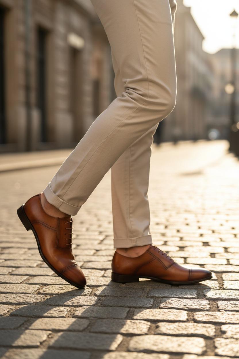 COGNAC PATINA CAPTOE OXFORD
