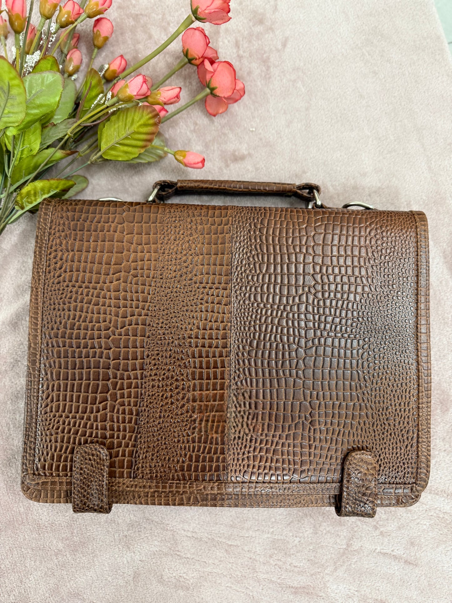 Croc Executive Leather Briefcase