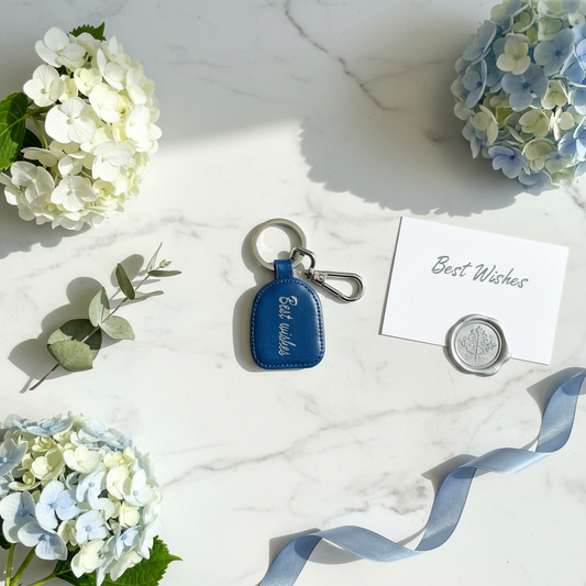 Best Wishes Keychain-Blue