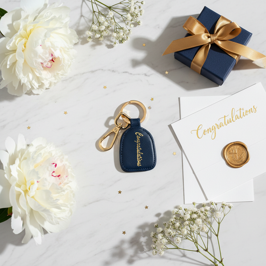 Congratulations Keychain-Blue