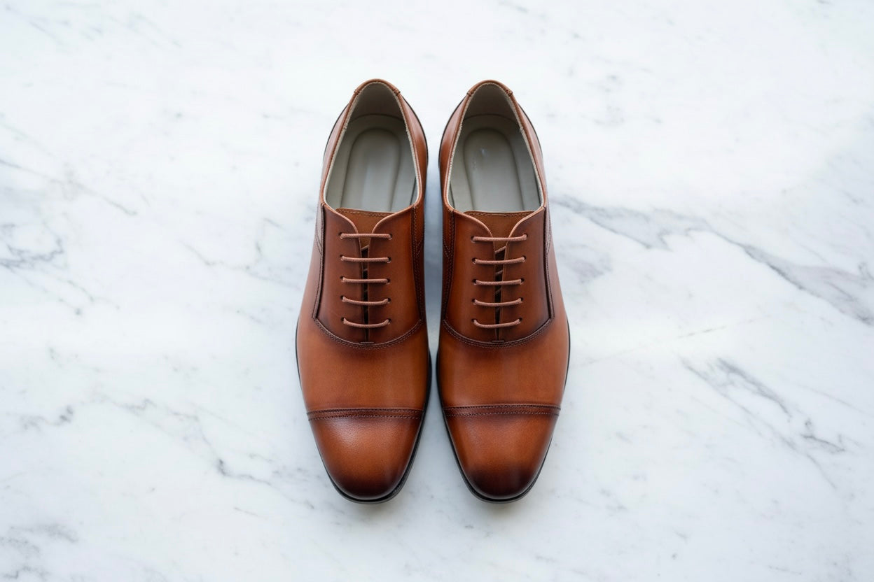COGNAC PATINA CAPTOE OXFORD