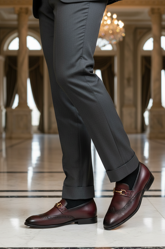 BURGUNDY HORSEBIT LOAFERS