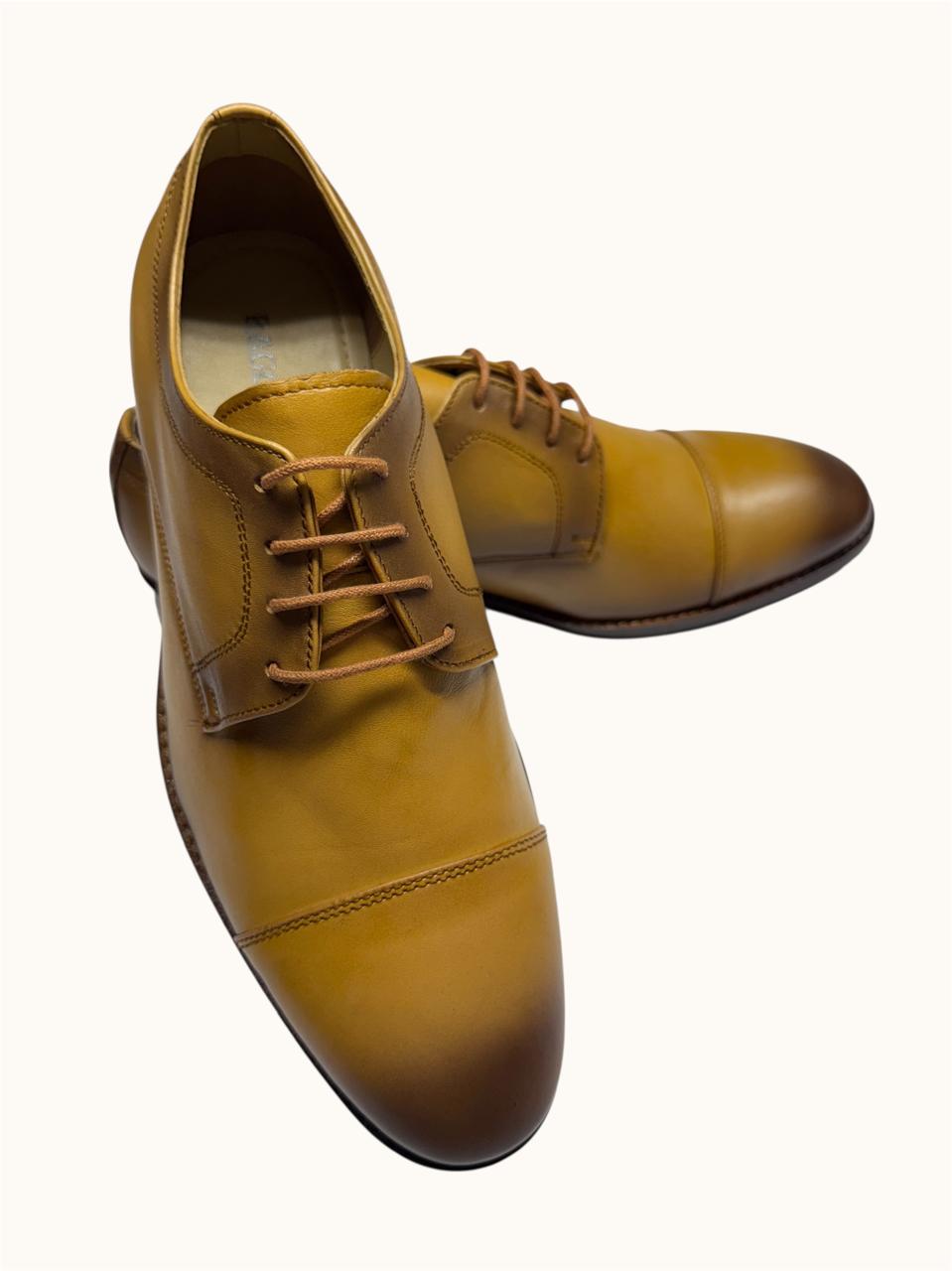 TAN LEATHER OXFORD SHOES