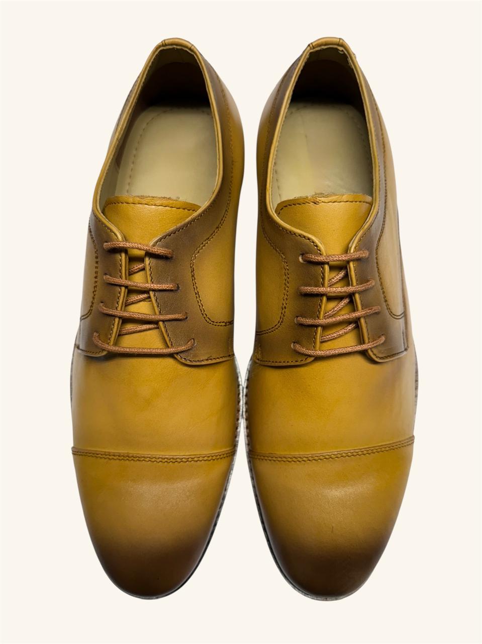 TAN LEATHER OXFORD SHOES