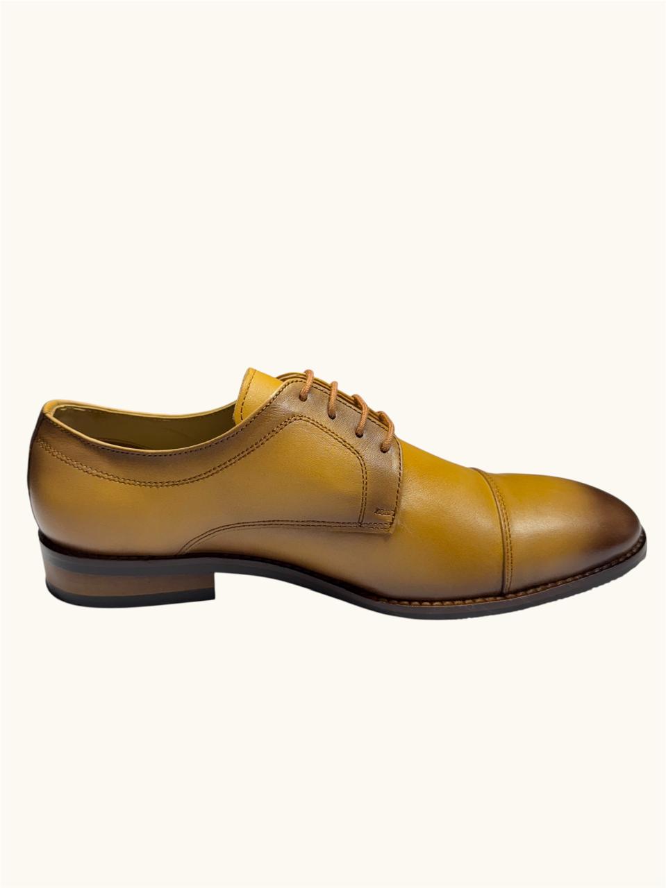 TAN LEATHER OXFORD SHOES