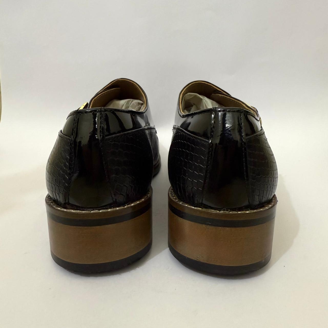 BLACK TEXTURED DOUBLE MONK STRAP FORMALS