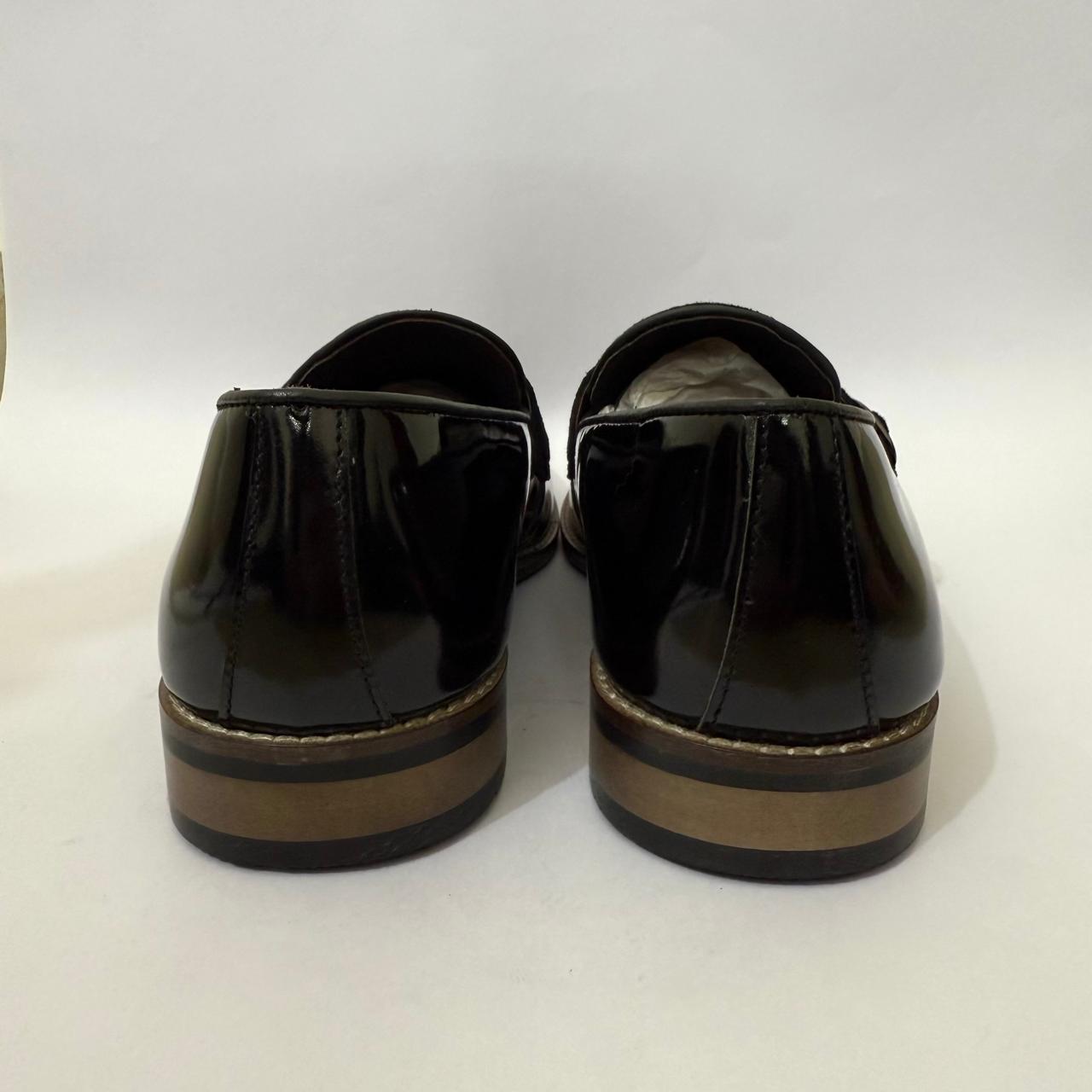 DOUBLE MONK BLACK PATENT LEATHER LOAFERS