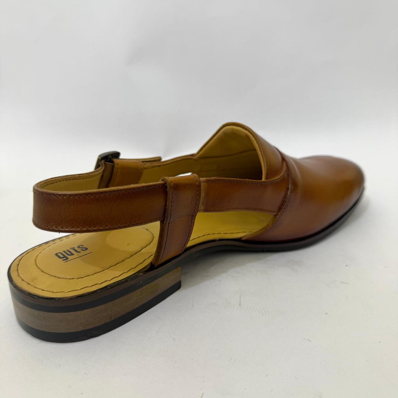 TAN CUT-SLING SANDALS