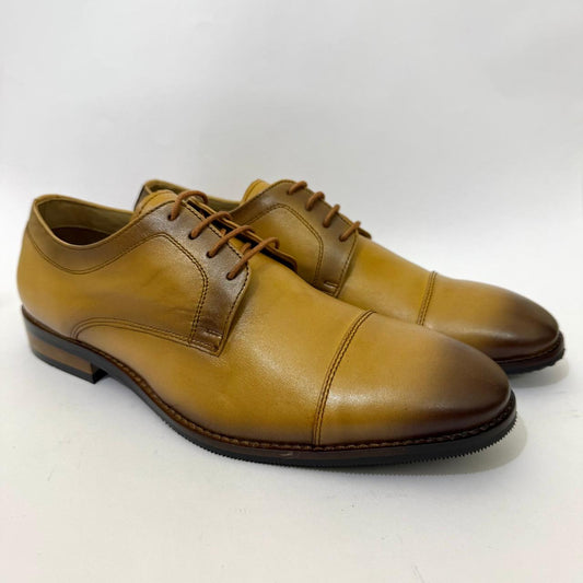 TAN LEATHER OXFORD SHOES