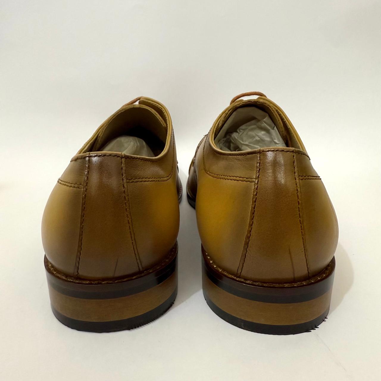 TAN LEATHER OXFORD SHOES
