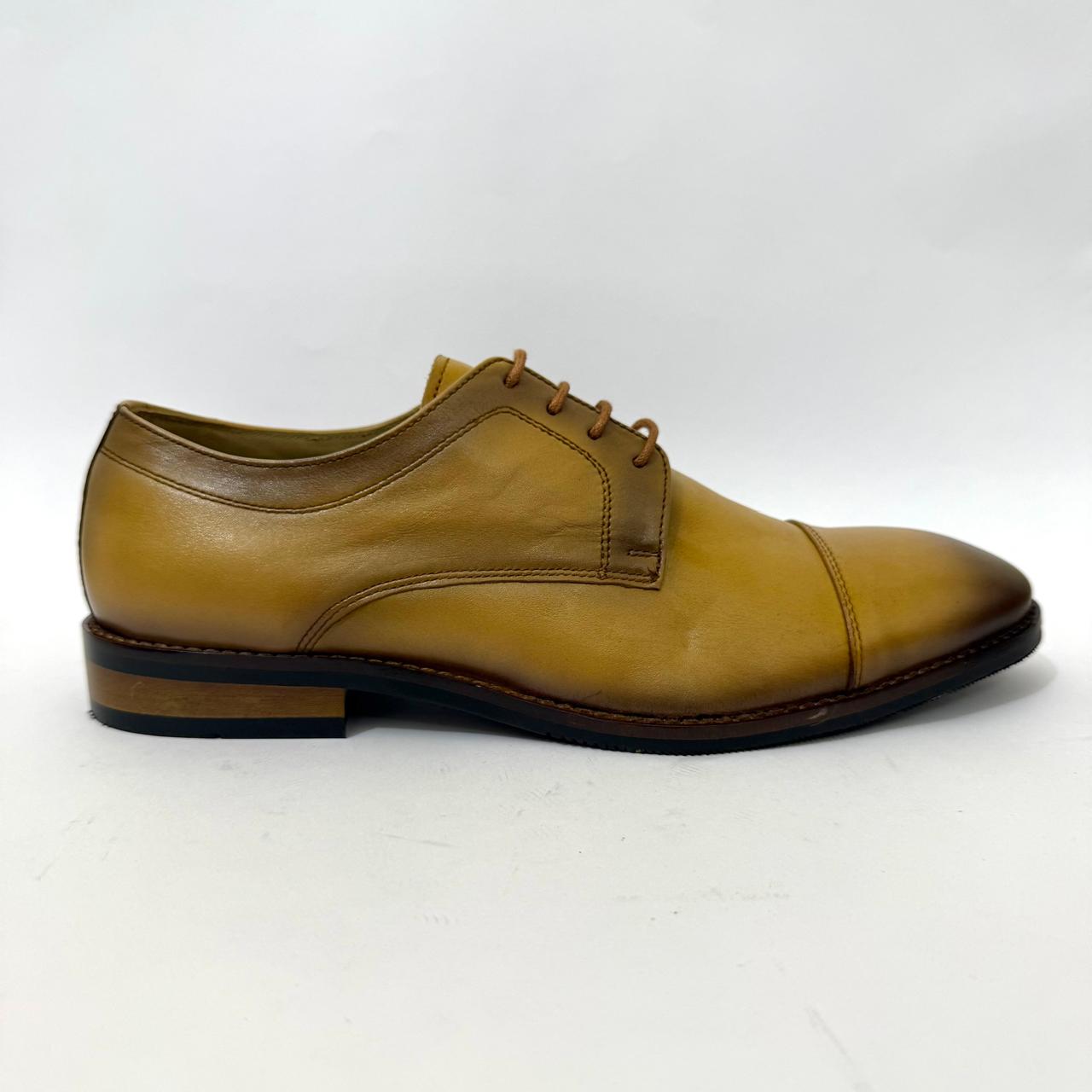 TAN LEATHER OXFORD SHOES