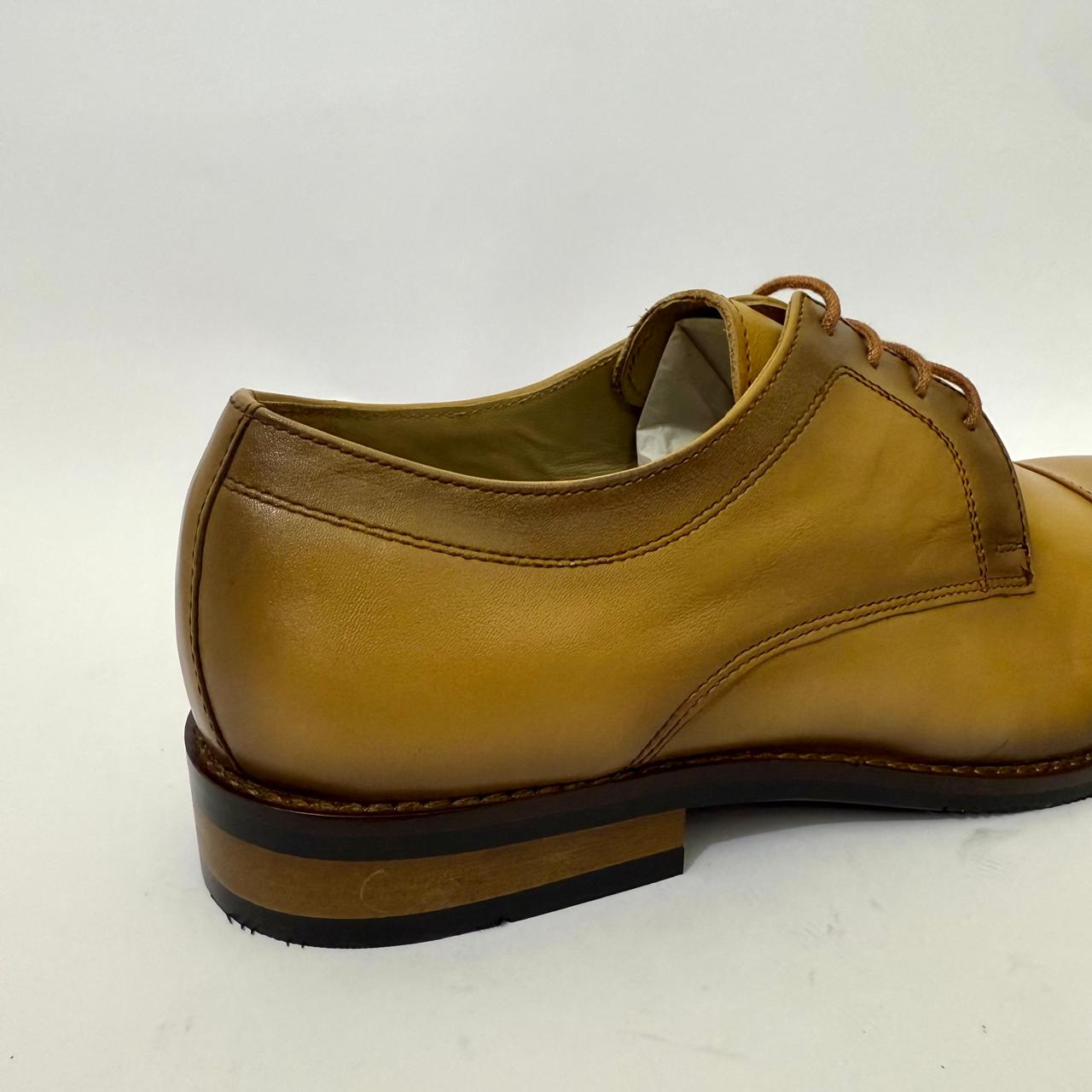 TAN LEATHER OXFORD SHOES