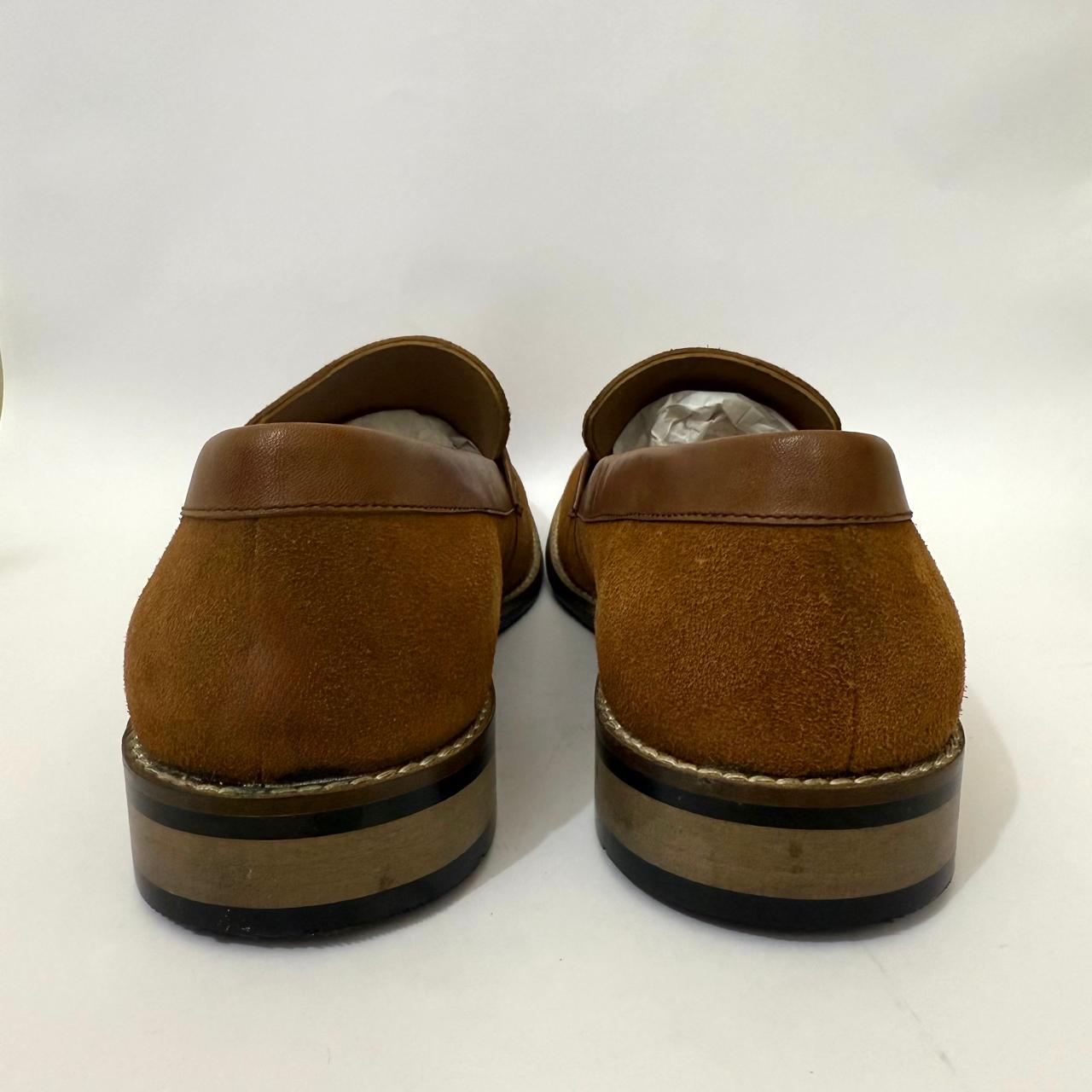 TAN SUEDE TASSEL LOAFERS