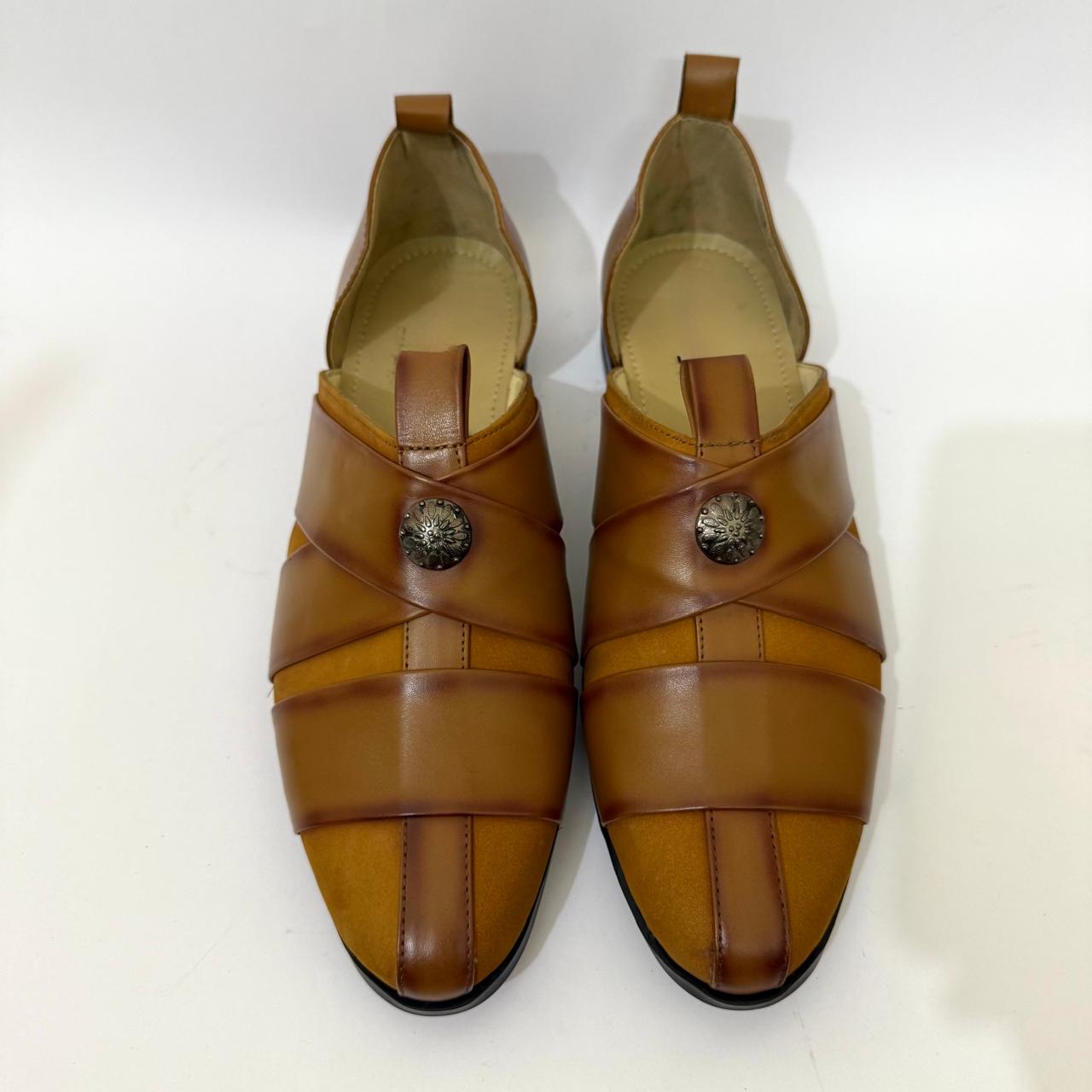 ETHNIC PATHANI TAN SANDAL