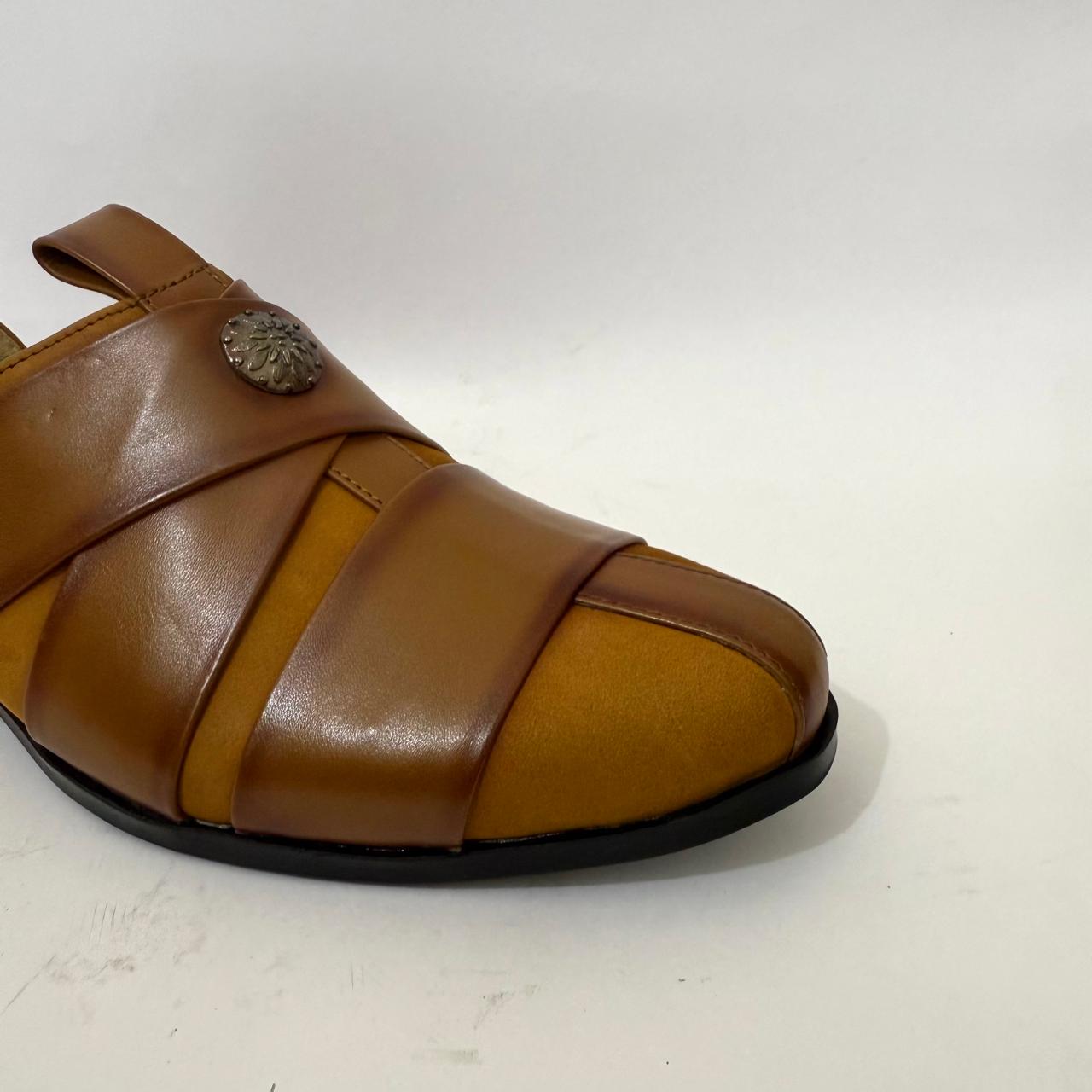 ETHNIC PATHANI TAN SANDAL