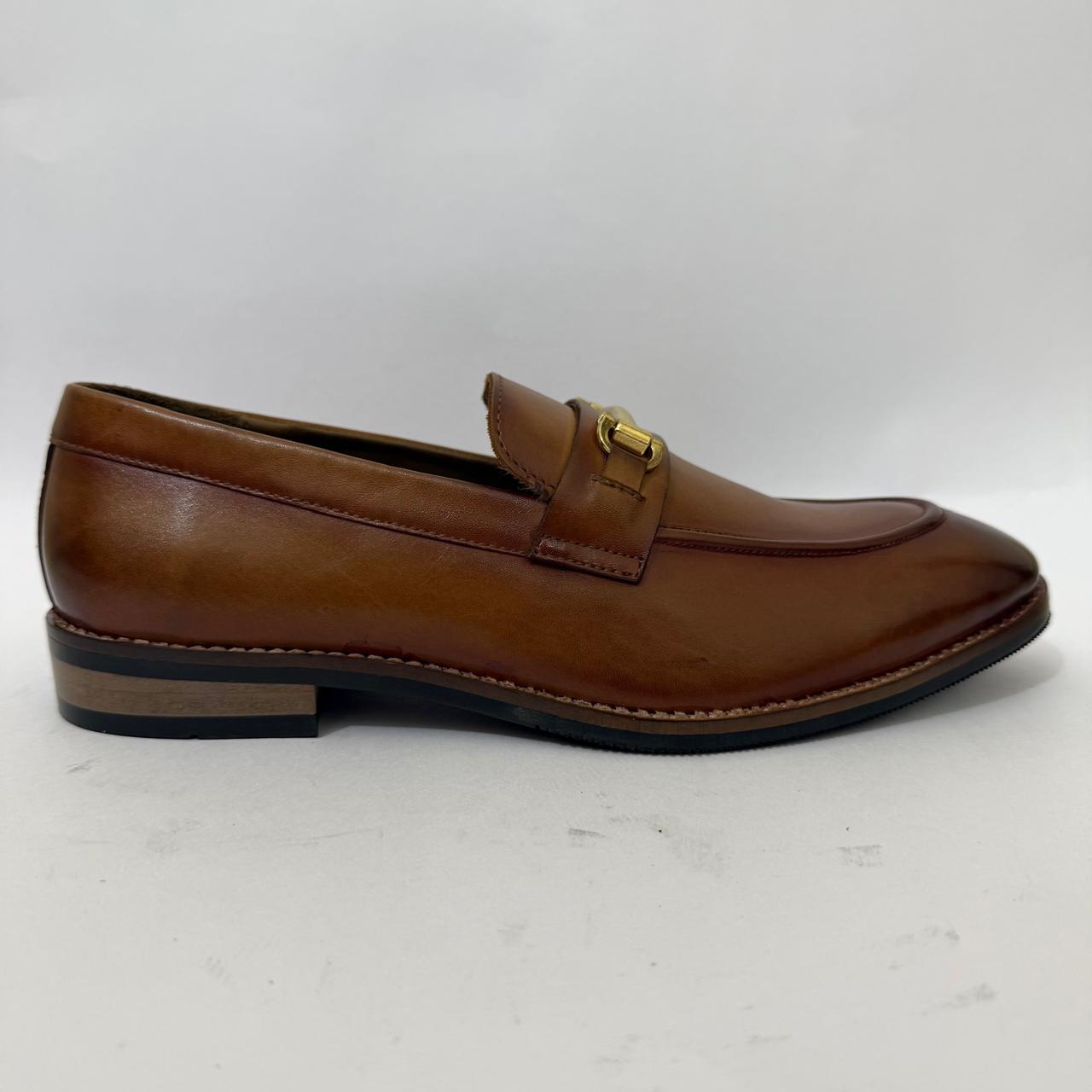 TAN LEATHER HORSEBIT LOAFERS
