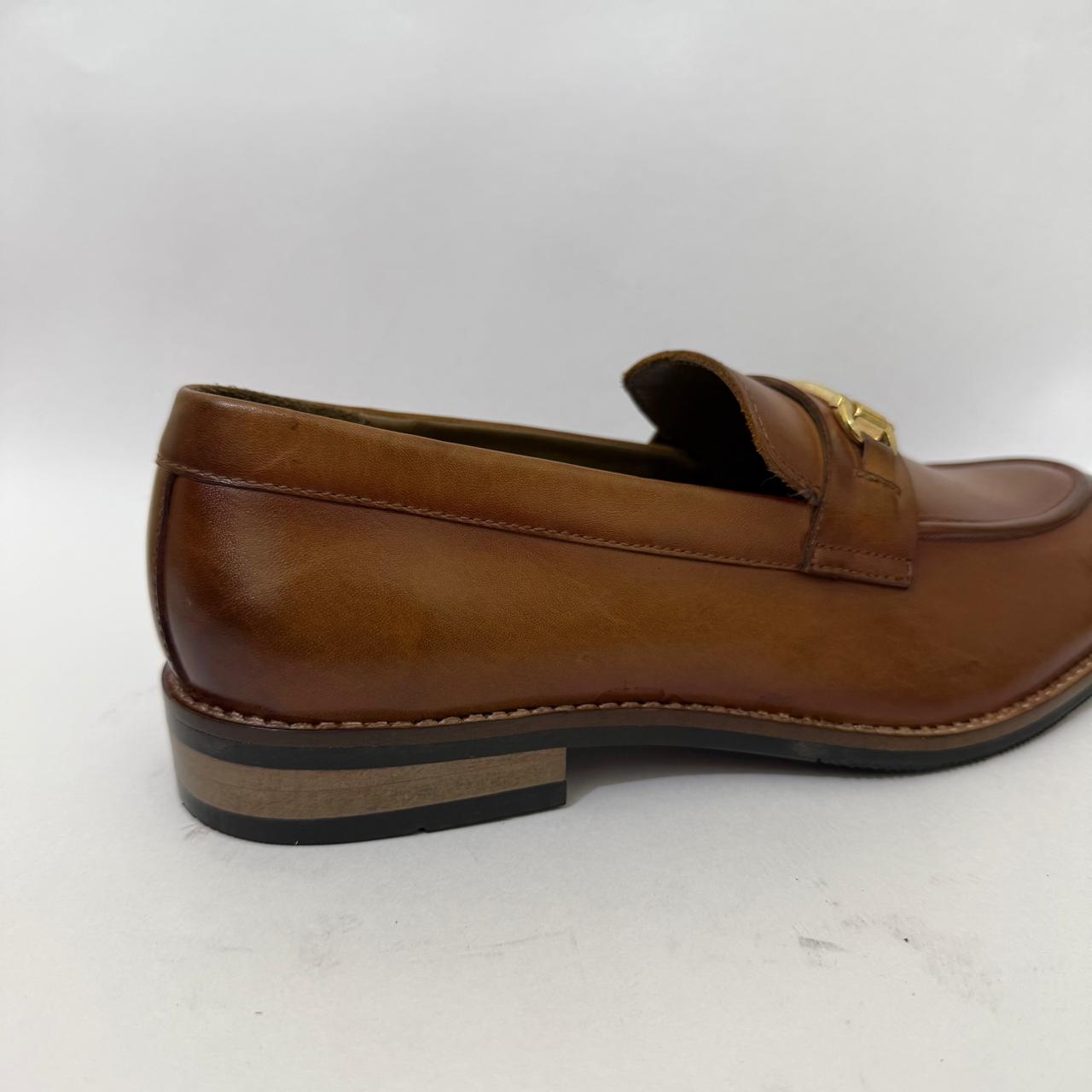 TAN LEATHER HORSEBIT LOAFERS