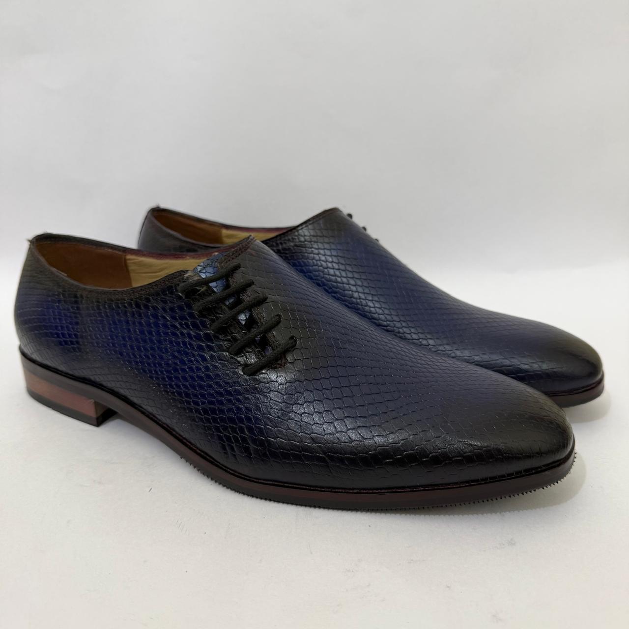 MIDNIGHT BLUE LUXE TEXTURED OXFORDS
