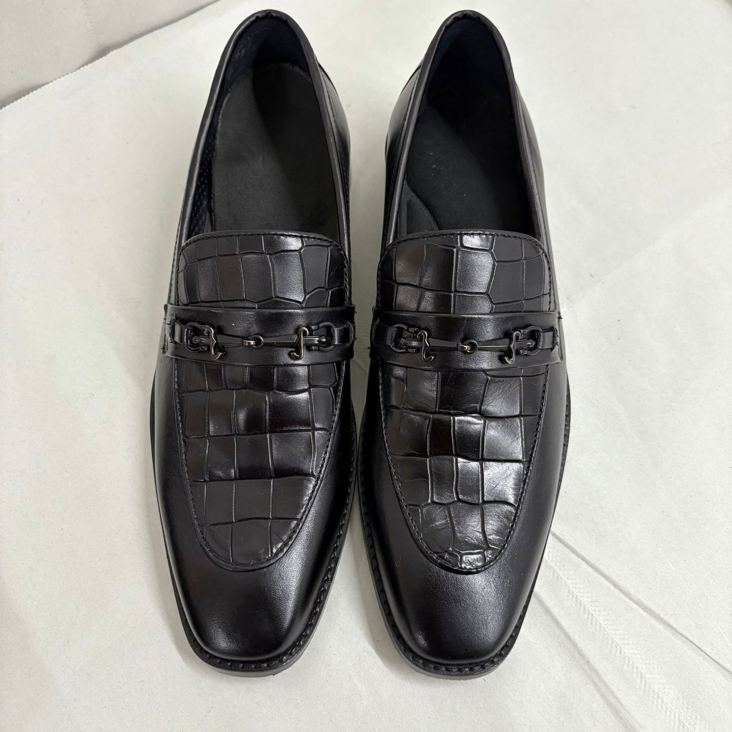 CLASSIC BLACK CROC LOAFERS