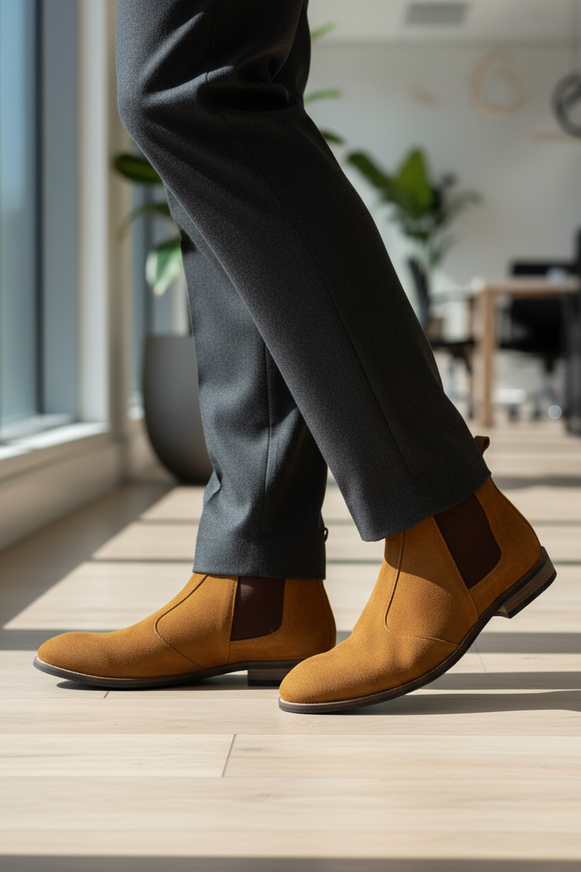 CLASSIC TAN SUEDE CHELSEA BOOTS