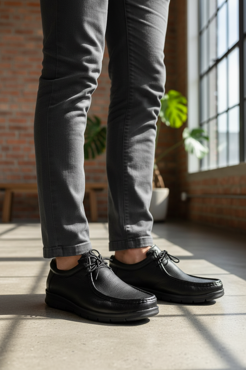 CLASSIC BLACK MOC TOE CASUALS